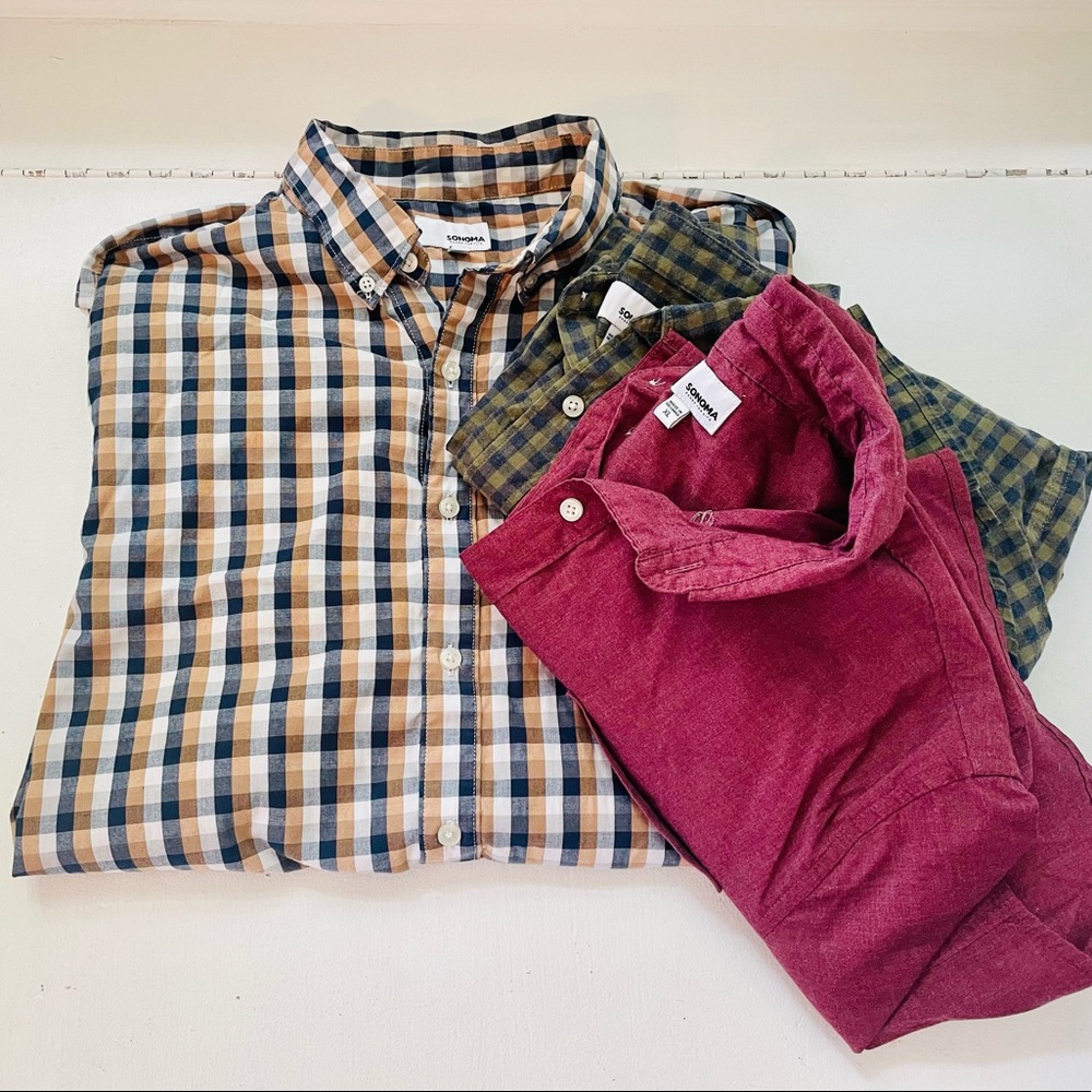 Lot of 3 Sonoma Men’s Dress Shirts